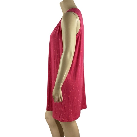 Wildfox Sleep Tank Dress Pink Stars Size XXL - Picture 4 of 7